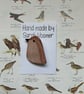 Ceramic Brown Bird Brooch