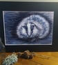 A4 signed print of an original pastel drawing of a Badger