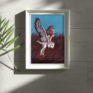 Flying Barn Owl - Original Art Print