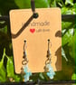 Handmade Silver-Plated Fish Hook Earrings with Stone-Look Beads