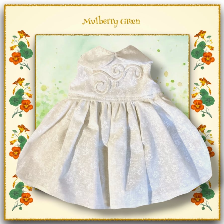  Scroll Patterned Bodice Heirloom Dress 