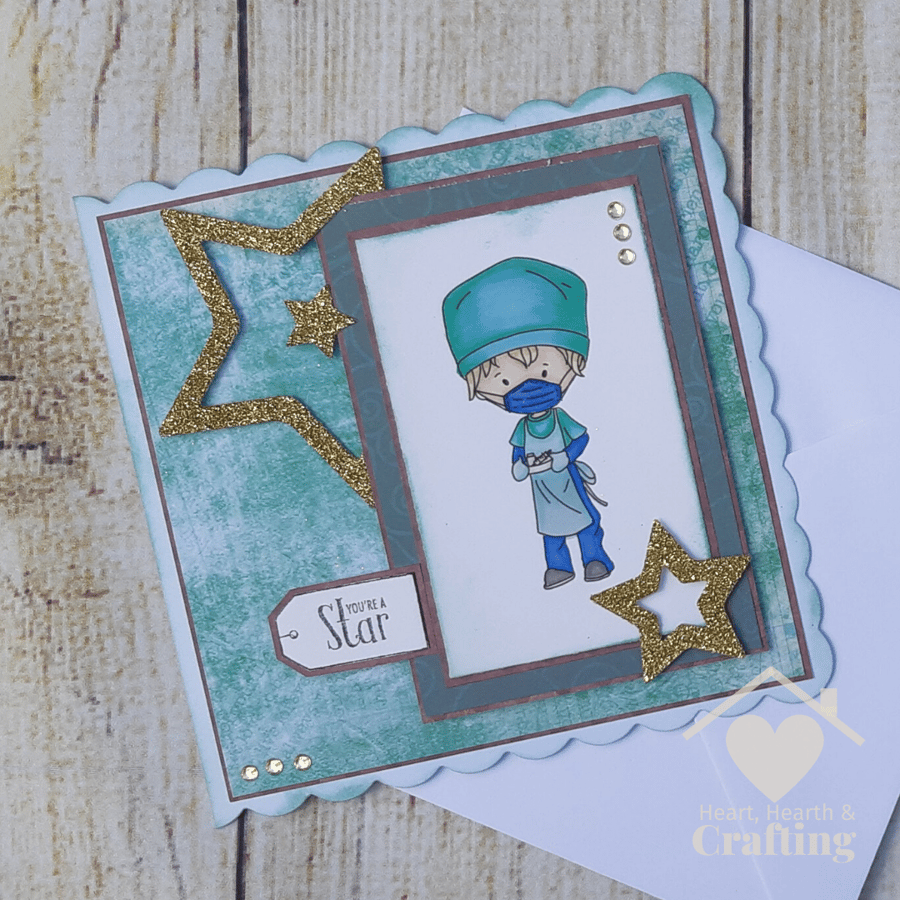 NHS Heroes You're a Star Handmade Card - Male Nurse