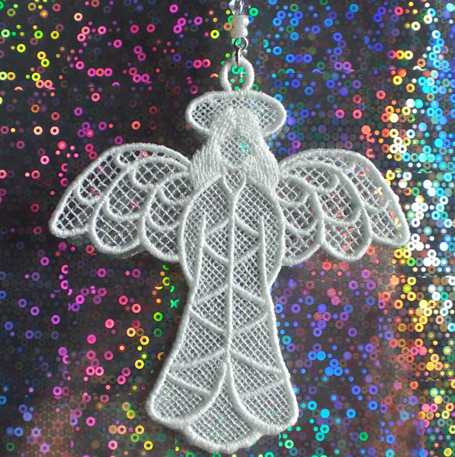 SALE. Embroidered Hanging Angel.