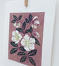 Christmas Rose - linoprint - Image 3