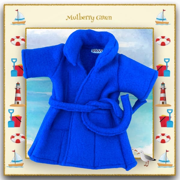 Royal Blue Fleece Bath Robe