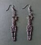 Silver skeleton and star dangle earrings  - Image 4