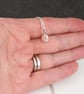 Necklace - Silver flower pebble pendant necklace - Image 7