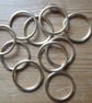10 x 32mm Hollow Brass Rings for Traditional Dorset Button Making