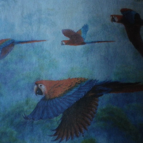 Parrots in Flight, unframed A4,mounted,free hook&easel , free shipping   4005...