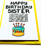 Funny Birthday Card For Sister, Joke Birthday Card From Brother, Sister  - Image 8