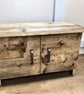 Coffee Table with doors Lounge Table TV Stand tv Unit - Industrial , Vintage Sty - Image 2