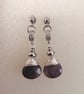 Purple Amethyst wire wrapped earrings  - Image 10