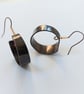 Chunky Rustic Copper Hoop Earrings with Czech Crystal Beads - Image 9