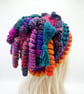Festival Hat  Crochet Acrylic Yarn in Gold, Orange, and Green and Blue. - Image 3