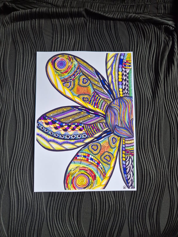 A4 Print Blooming Magic - Unframed Flower Whimsical Art