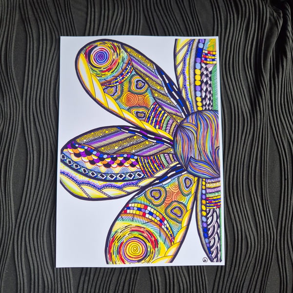 A4 Print Blooming Magic - Unframed Flower Whimsical Art