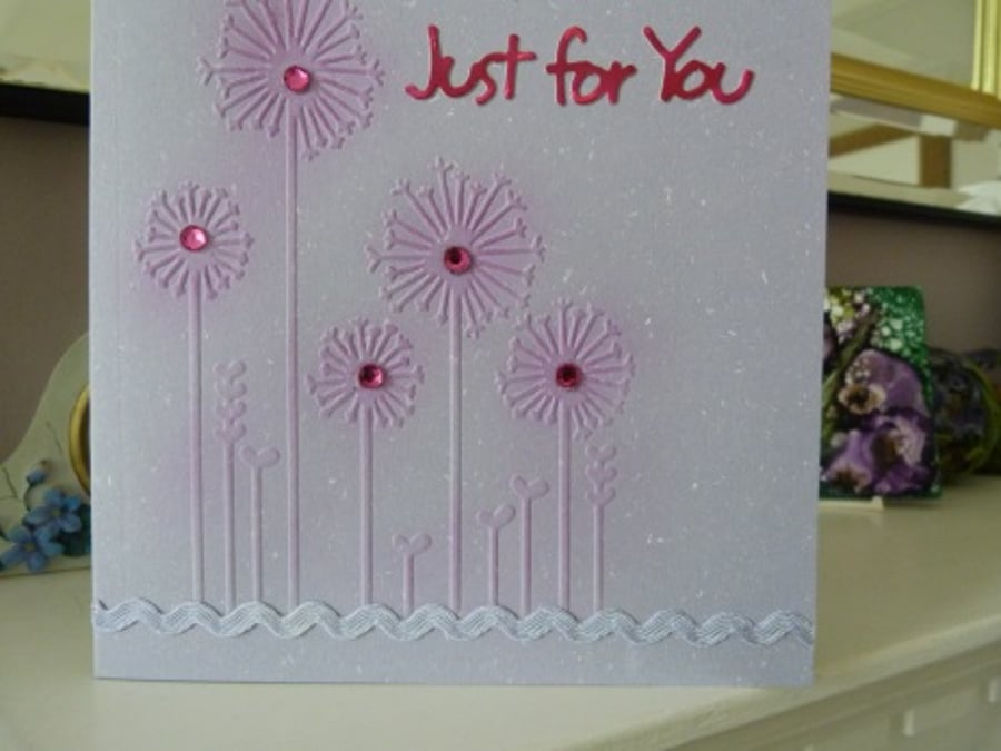 Dandelion Head Just for You card