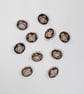 Gold and black faux metal flower shank buttons 15mm approximately. Pack of 10 - Image 2