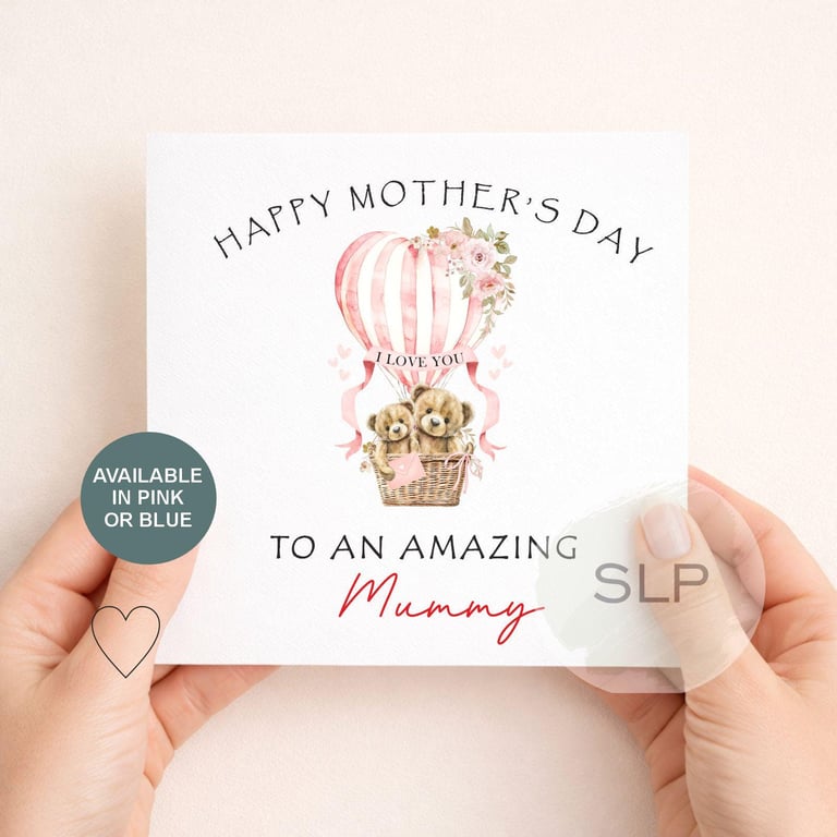 Mother's Day Card for Mummy Cute Teddy Bear Card To an Amazing Mummy
