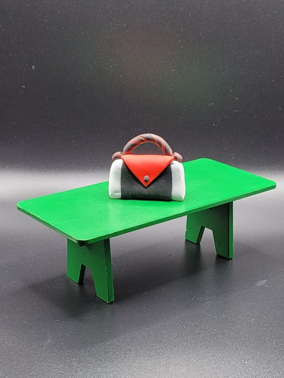 Polymer clay handbag 112 scale miniature novelty gift