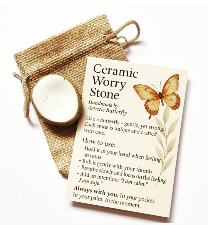   Handmade Ceramic Worry Stone