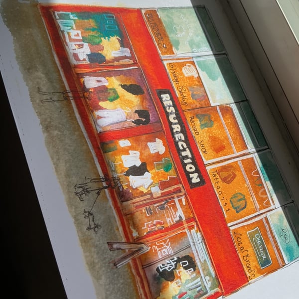 Resurrection Liverpool watercolour print