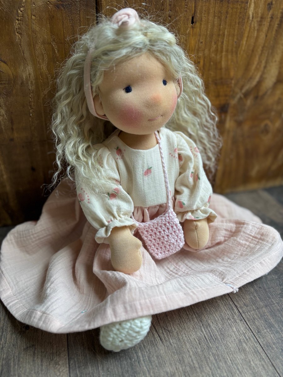 Handmade 18.5” jointed Waldorf doll