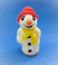 Red Hat Snowman, Needle felted Snowman, Felted Snowman Ornament, Cute Christmas  - Image 6
