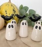 Tiny Ceramic Ghost with Bat - Image 2