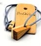 Handcrafted triangular 2 woods pendant & necklace: SKU-N10 - Image 9