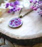 Resin and Abalone Shell Pendant in Antique Bronze - Image 4