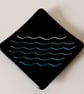 Fused glass soap dish, waves design - Image 3