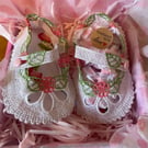 Handmade Free-Standing Lace Baby Shoes 