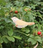 Recycled hanging fabric bird trio in Autumnal shades of yellow and orange  - Image 4