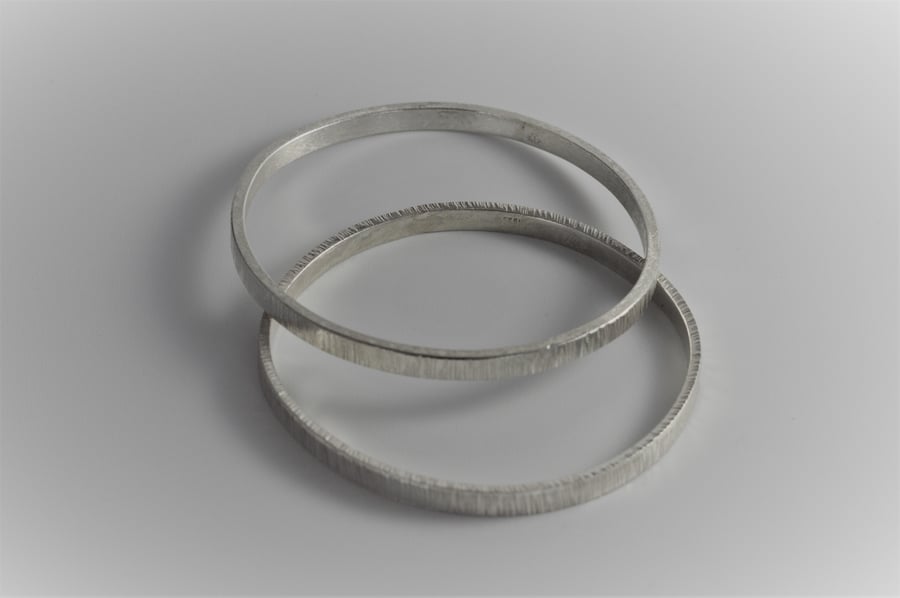 Sterling silver stacking bangles on sale
