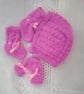 5 Piece Knitted Dress Set for a Baby Girl, Prem Sizes Available, Custom Make - Image 6