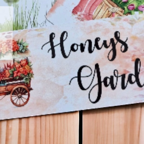 Personalised rectangular metal garden sign 