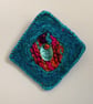 Sari Silk & Wool Brooch. - Image 3