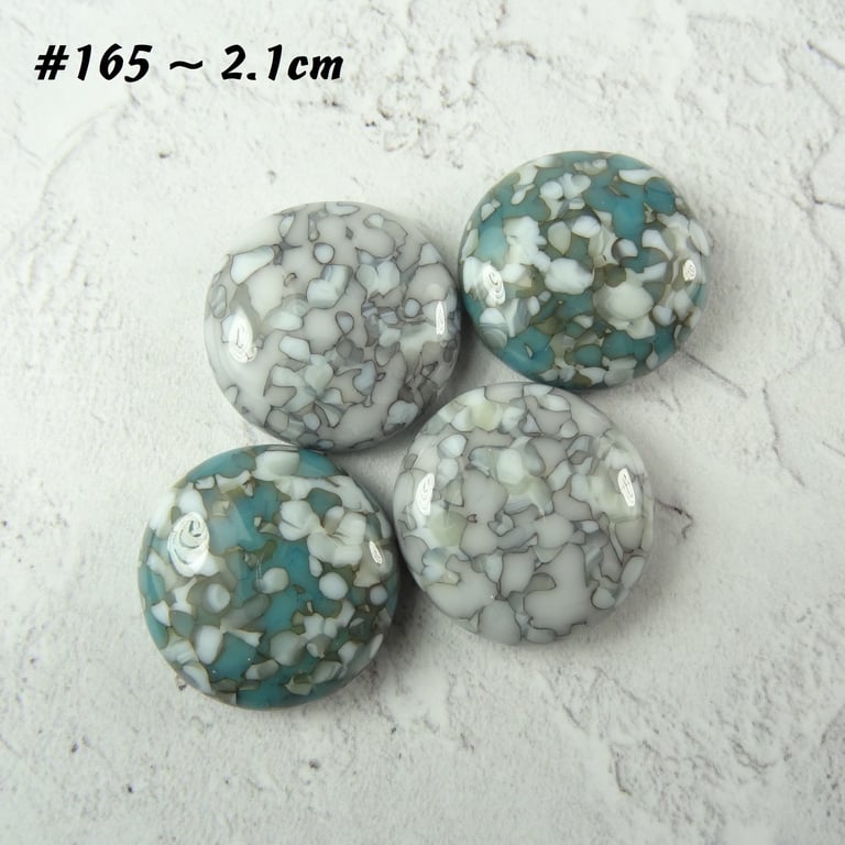 4 x art glass cabochons (2.1cm) for jewellery making wire wrapping arts crafts