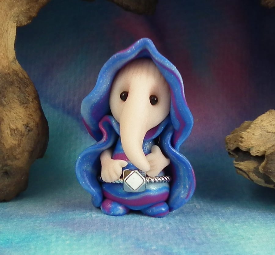 Tiny Woodland Schnozkin Gnome 'Ned' OOAK Sculpt by Ann Galvin