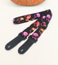 1 inch Wide Adjustable Ukulele Strap with Rainbow Skulls - Image 3
