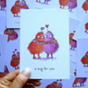 A6 Monster “a hug for you” Postcard