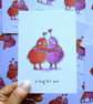 A6 Monster "a hug for you" Postcard - Image 1