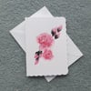 hand painted floral blank greetings card ( ref F353.C1 )