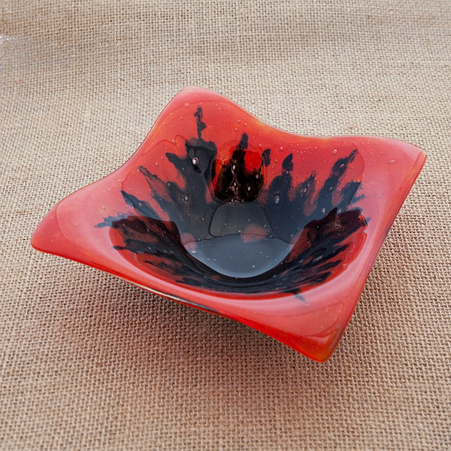 Dripping Blood Fused Glass Halloween Sweet and Candy Bowl