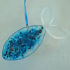 Blue Fused Glass Fish Decoration