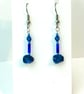 Sodalite Beaded Earrings - (short drop)