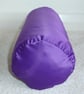 Satin Bolster Cushion Cover 16" x 6" Round Cylinder Neck Pillow Case Purple - Image 2