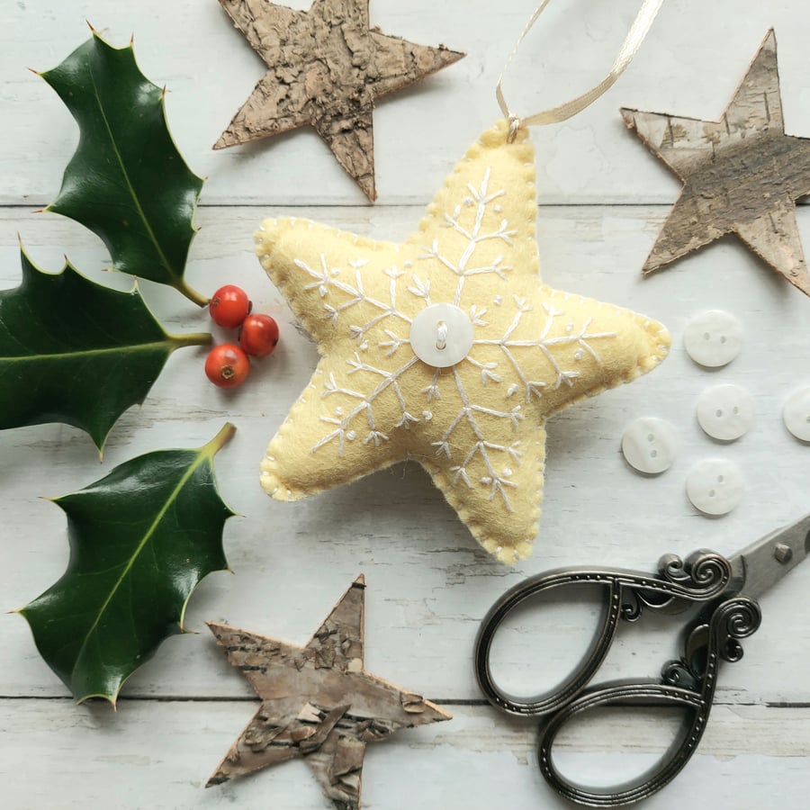 Scandi Star Christmas Tree Ornament