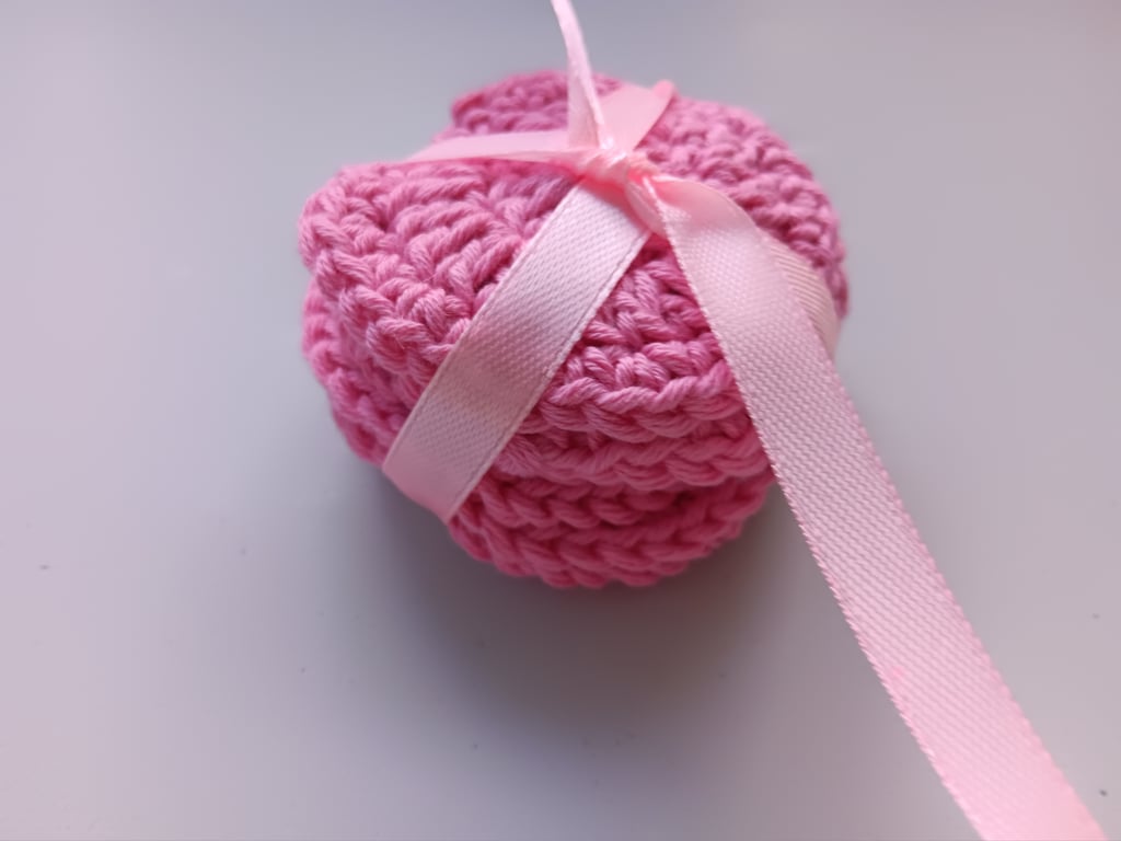 Crochet Face Scrubbies (Pink) - reusable eco-cotton